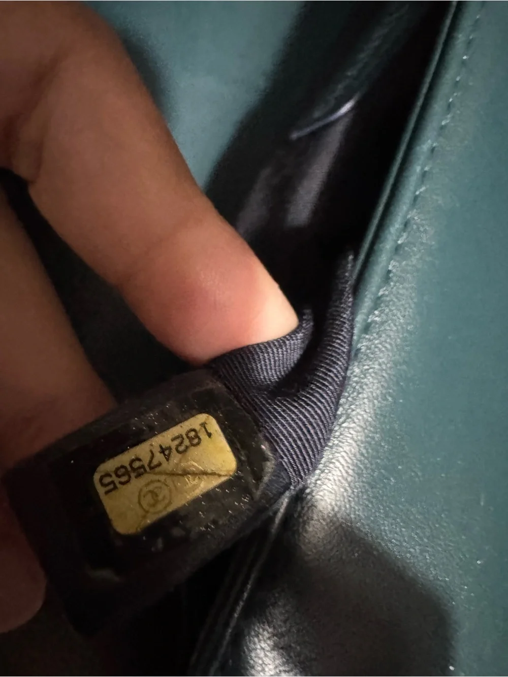 CHANEL Teal Tweed & Velvet Chain Crossbody Bag